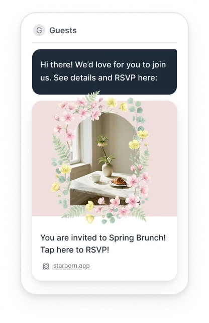 Text Invite Preview